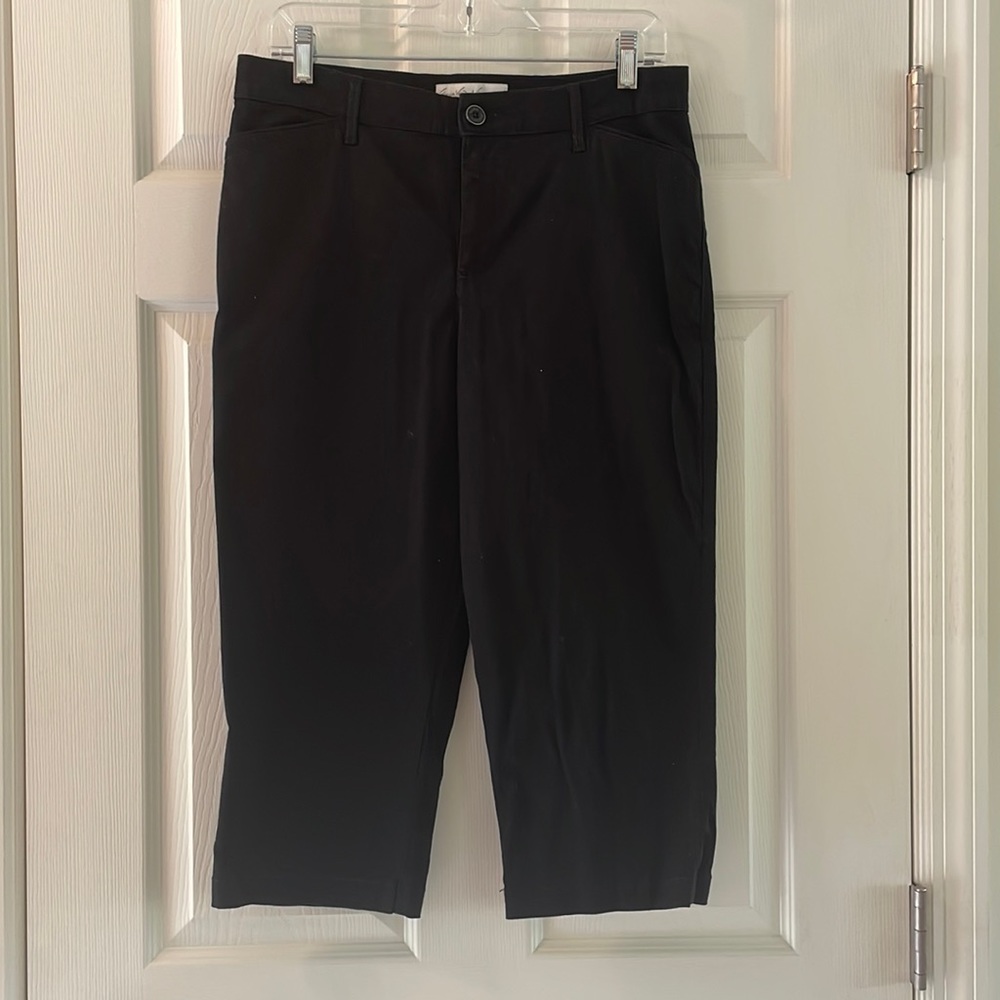 Gloria Vanderbilt black capri pants (8).